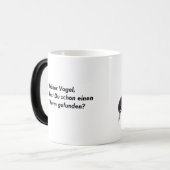 Chinesische Tuschekunst mit Vogelmotiv Magische Mok (Voorkant links)