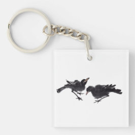 Chinesische Tuschekunst mit Vogelmotiv Sleutelhanger