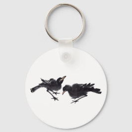 Chinesische Tuschekunst mit Vogelmotiv Sleutelhanger