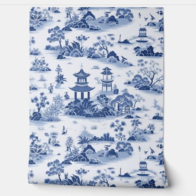 Chinesoire, , antiek, Songbird, Peony, Cherry Behang (Afrollen)