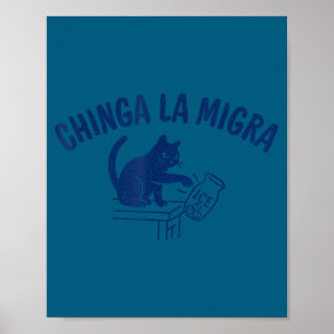 Chinga la migra afschaffen ijs menselijke rechten poster
