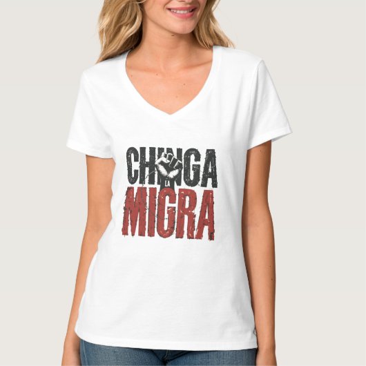 Chinga La Migra Anti-ICE Shirt – verzet (Voorkant)