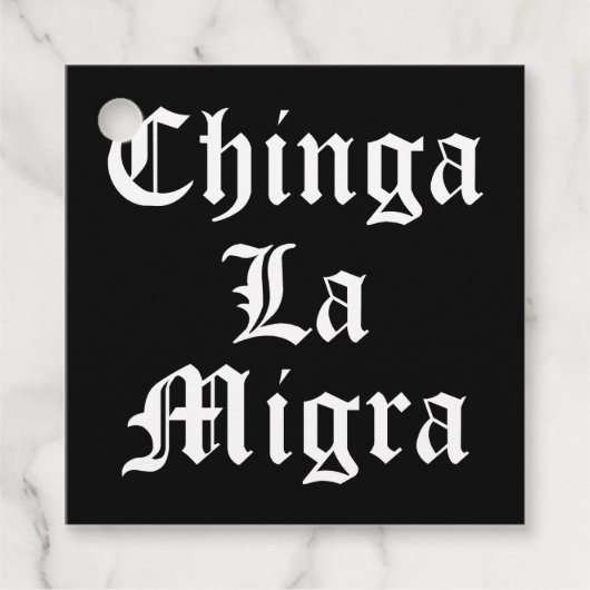 Chinga LA Migra Bedankjes Labels (Voorkant)