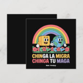 Chinga La Migra Chinga Tu Maga Grappige Regenboog Kaart (Voorkant / Achterkant)