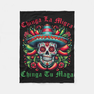 Chinga La Migra Chinga Tu Mexicaanse Immigrant Rec Fleece Deken