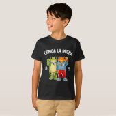 Chinga la migra grappige kikker protest grafisch t-shirt (Voorkant volledig)