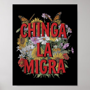 Chinga La Migra Heren Dames 8645 Afschaffen Ijs Re Poster