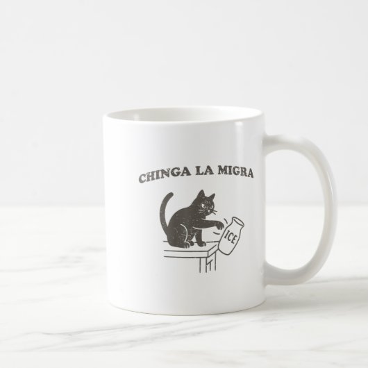 Chinga La Migra Immigratie Afschaffen Ijs Grappige Koffiemok (Rechts)