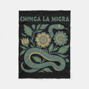 Chinga La Migra Immigratie Trump 2025 Fleece Deken