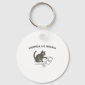 Chinga La Migra Immigration Abolish Ice Funny Cat  Sleutelhanger (Voorkant)