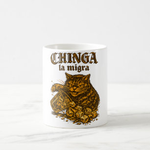 Chinga la migra Kat anti-ICE Politiek protest Koffiemok