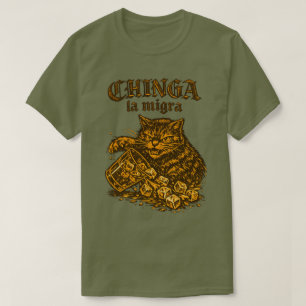 Chinga la migra Kat anti-ICE Politiek protest T-shirt