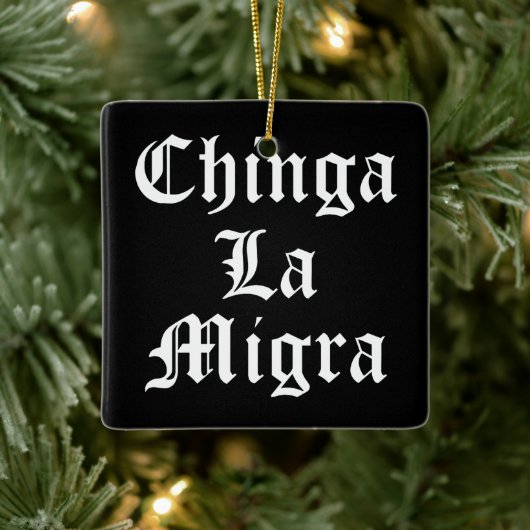 Chinga LA Migra Keramisch Ornament (Boom)