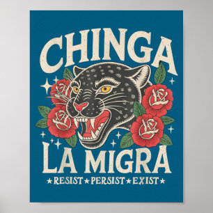 Chinga la migra pro immigratie fascisme mens poster