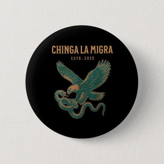 Chinga La Migra Pro Immigratie Fascisme Mensenrech Ronde Button 5,7 Cm (Voorkant)