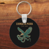 Chinga La Migra Pro Immigratie Fascisme Mensenrech Sleutelhanger (Voorkant)