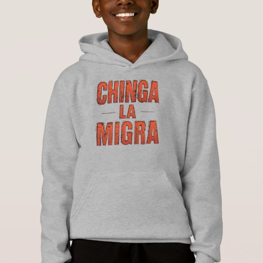 Chinga La Migra T-shirt – Dappere Protest & Actie (Voorkant)