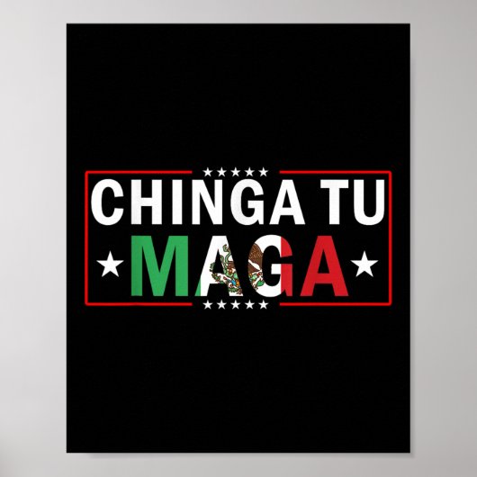 Chinga Tu Mexico Vlag ontwerp Poster (Voorkant)