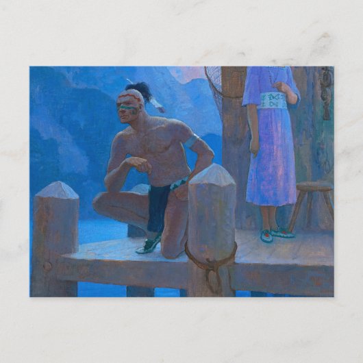 Chingachgook van Newell Convers Wyeth Briefkaart (Voorkant)