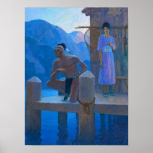 Chingachgook van Newell Convers Wyeth Poster