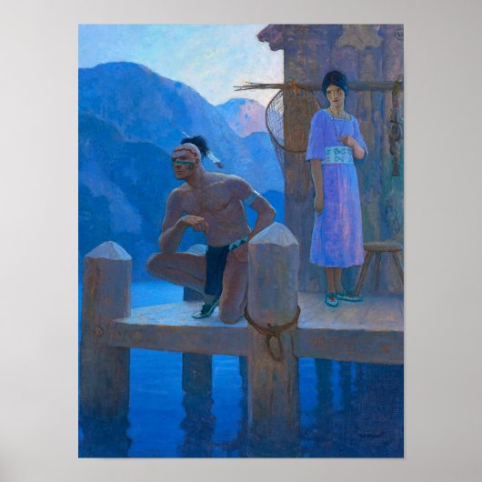 Chingachgook van Newell Convers Wyeth Poster (Voorkant)