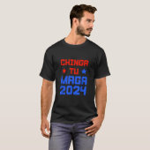 Chingatumaga 2024 Chinga tu Maga Anti troef Mexica T-shirt (Voorkant volledig)