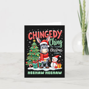 Chingedy Ching the Italy Kerstman Donkey Heehaw Kaart