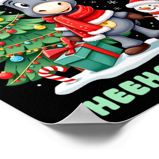 Chingedy Ching the Italy Kerstman Donkey Heehaw Poster (Hoek)