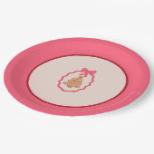 Chingerbread Christmas Tree Pink Christmas Plate Papieren Bordje (Gekanteld)
