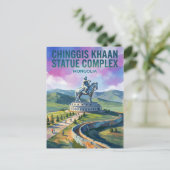Chinggis Khaan Beeldcomplex Mongolië Briefkaart (Staand voorkant)
