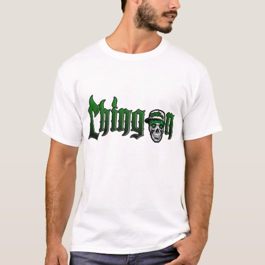 chingon skull pet groen 3 t-shirt (Voorkant)