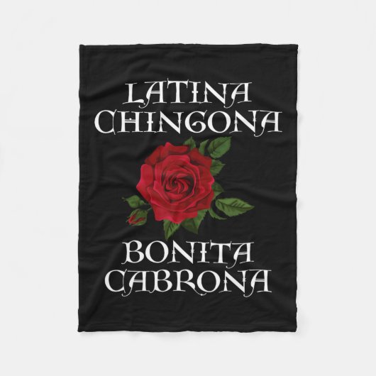 Chingona Bonita Cabrona Hispanic Chicana Feminist Fleece Deken (Voorkant)