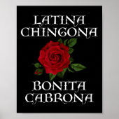 Chingona Bonita Cabrona Hispanic Chicana Feminist Poster (Voorkant)