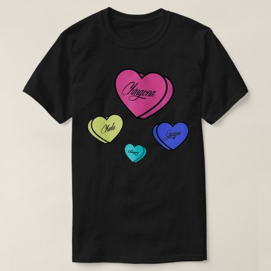 Chingona, Chida, Guapa Zip  T-shirt (Design voorkant)