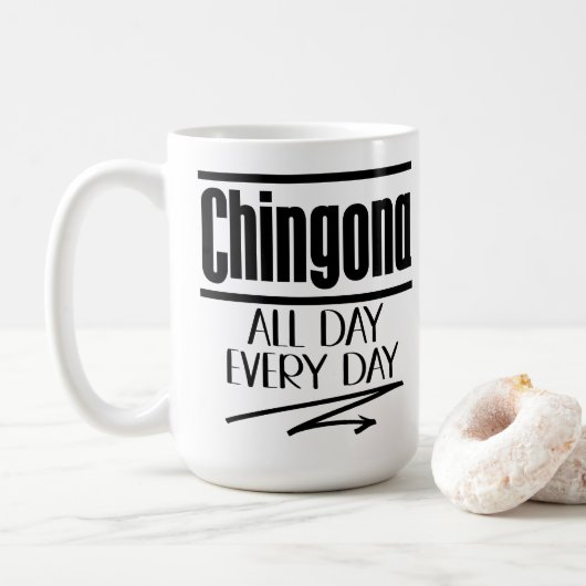 Chingona elke dag koffiemok (Met donut)