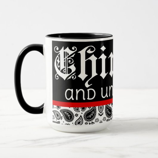 Chingona en ongehinderde koffie Mok (Links)