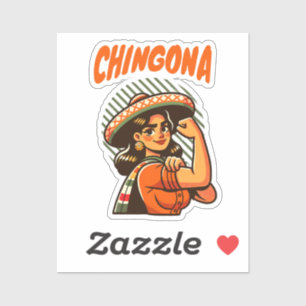 Chingona Latina Vrouw Hispanic Heritage Sticker