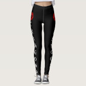 Chingona leggings met een roos (Voorkant)