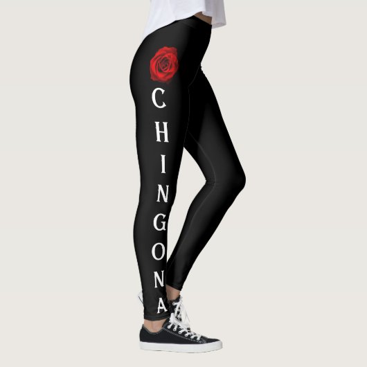 Chingona leggings met een roos (Rechts)