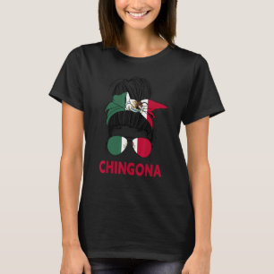 Chingona Meisje Mexicaans Meisje Mexico Vlag Pride T-shirt