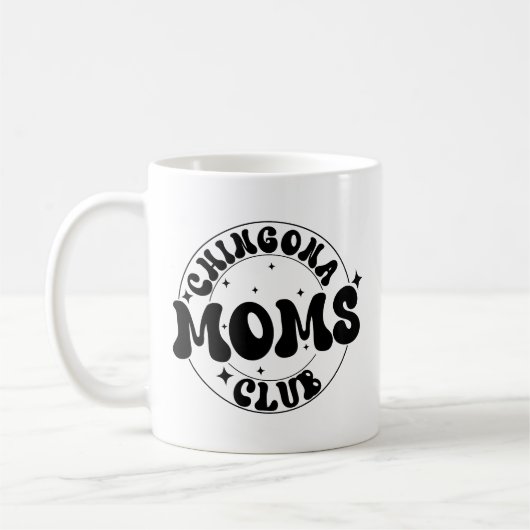 Chingona Moms Club cafecito, retro Koffiemok (Links)