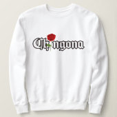 Chingona Red Rose trui (Design voorkant)