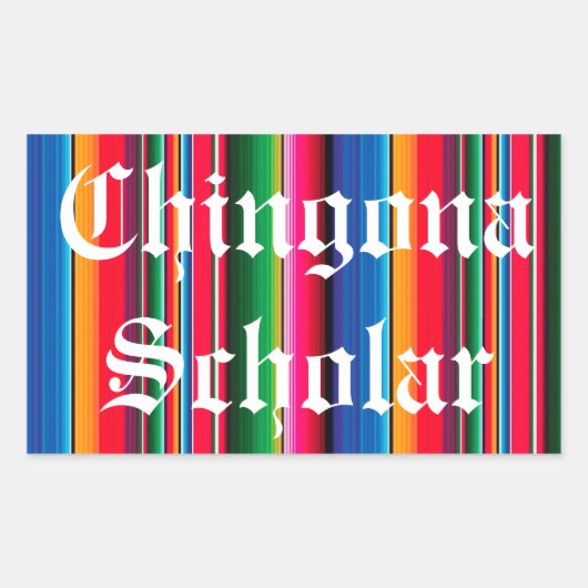 Chingona Scholar Sarape Sticker (Voorkant)