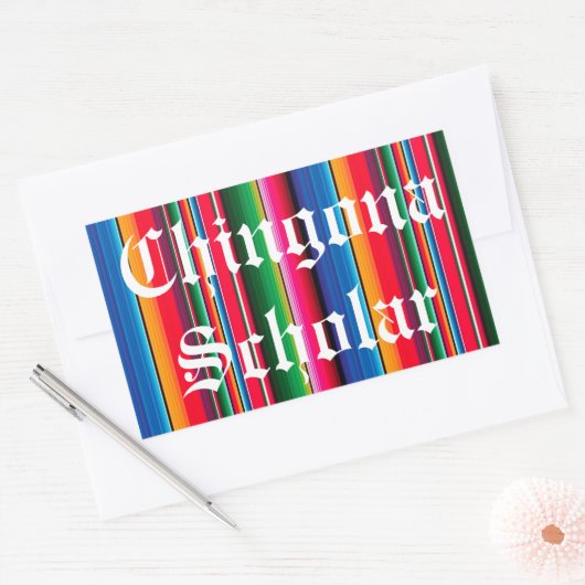 Chingona Scholar Sarape Sticker (Envelop)