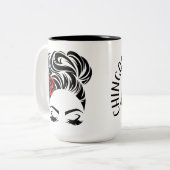 Chingona tweekleurige koffiemok (Voorkant links)