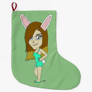 Chini Bunny meisje Grote Kerstsok