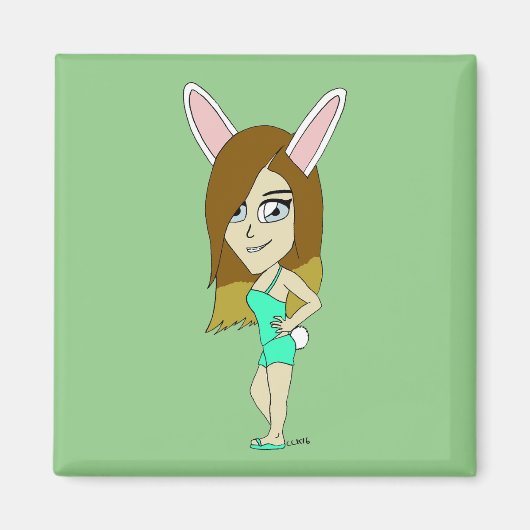 Chini Bunny meisje Magneet (Voorkant)