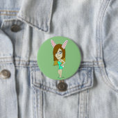 Chini Bunny meisje Ronde Button 7,6 Cm (In situ)