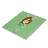 Chini Bunny meisje Tegeltje (Zijkant)