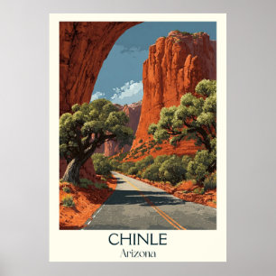 Chinle Arizona Vintage Travel Poster   Retro Canyo